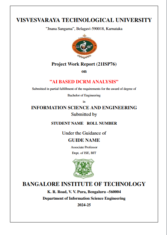 AI Based DCRM Analysis